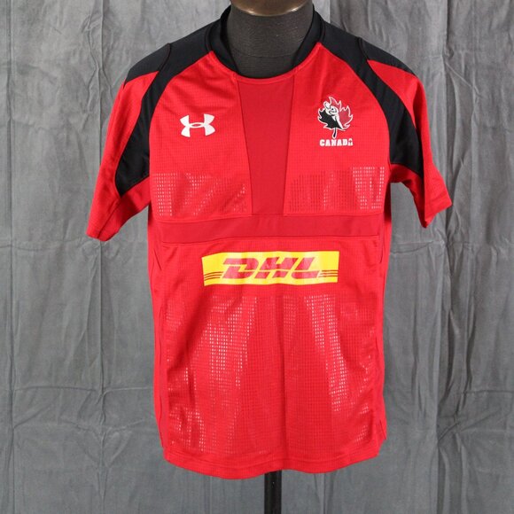 Team Canada Rugby Jersey - 2014 Home Jersey by Under Armore - Men's Large - Picture 1 of 9